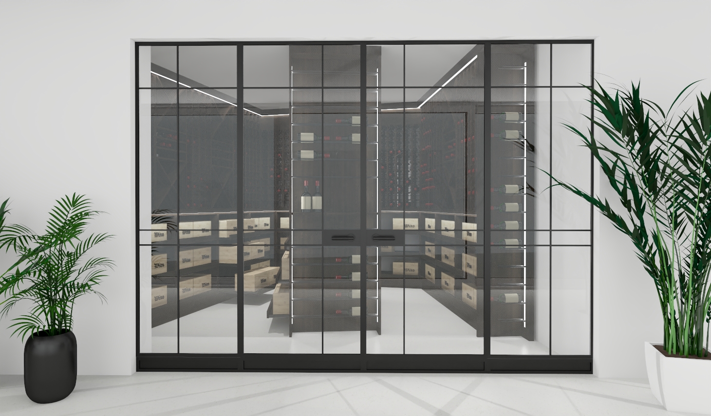 aranżacja pomieszczenia na wino