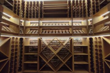 Regały na wino z litego dębu