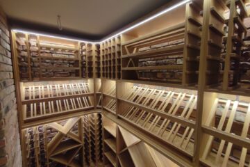 Regały na wino z litego dębu