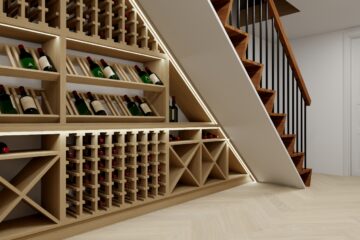 Projekt piwniczki na wino pod schodami producent