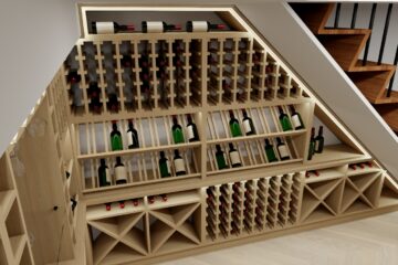Projekt piwniczki na wino pod schodami małopolska